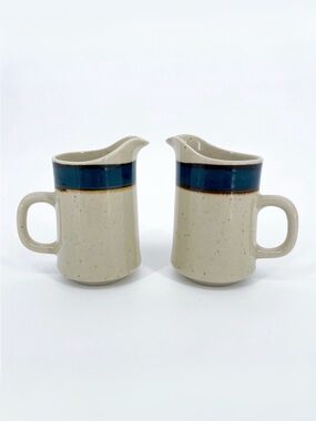 ☀️ 3/$25 Set of 2 Sango Rainbow Stoneware Mariana 652 Creamer Pitchers